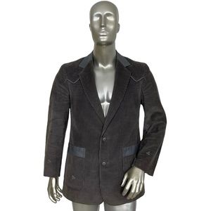 Vintage Pioneer Wear Men's Grey Cordoruy Western Jacket Men's EU 40